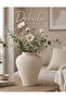 Vase Home Decoration Textured Ceramic Beige Color Elegant Modern Minimalist Stylish Decorative Vase 20 cm - 3