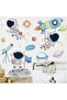 Astronaut Wall Stickers, 60x90cm Large Removable Space Decals, Solar System Planets Rocket St - 6