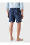 Nevavm Men's Knee Length Patterned Swim Shorts with Difference in Length - 2