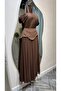 Long Evening Dress with Layered Waist and Neck Strap - 2