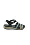 1750 Black Leather Women's Sandals - 2