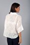 Women's Italian Floral Embroidery Oversized Lyocell Fabric Shirt - 4