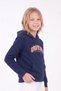 Girl's Printed Kangaroo Pocket Long Sleeve Hooded Sweatshirt - 3