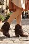 Women's Josie Tasseled 5 cm Heeled Cowboy Boots - 3