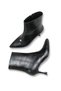 Alya Serena Women's Pointed Toe Heeled Boots 0012501 Black Crocodile - 6