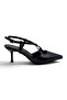 Cross-Strapped Patent Leather Thin Heeled Shoes Stiletto Black - 5