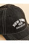 Men Black Embroidered Cap - 3