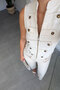 Tweed Vest with Zipper Detail - Ecru - 4