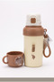 Stainless Steel Thermos Flask with Cup, Straw and Regular Drinking Options, Stainless Steel 600 ml - 2