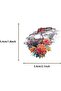50Pcs Transparent Window Scene Sticker Set Clear PET Floral Clings for Multi-Use Journaling Window D - 4