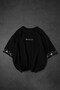 Men's Black Oracle Embroidered Oversize Tshirt - 5