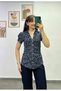Button-Front, Pleated Sleeve Cuffs, Button Detail, Fitted at the Waist Shirt