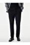 Pleated Textured Slim Fit Trousers with Pockets - 3