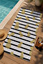 Black and White Striped Golden Yellow Pineapple Patterned 70X150 Beach Towel - Digital Printed Fade-Resistant Bath Towel - 3