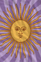 Purple Ray Sun Face Patterned 70X150 Beach Towel - Digital Printed Bath Towel - 2