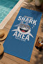 Blue Shark Area Shark Patterned 70X150 Beach Towel - Digital Printed Bath Towel - 3