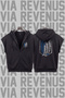 Attack on Titan Printed Sleeveless Zippered Hooded Sweatshirt Wide Fit 3 Thread Threaded Sports Vest