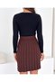 Women's High Waist Pleated Women's Knitwear Mini Skirt Standard Sml Compatible Length 50 cm - 6