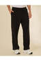 Men Black Plain Bonded Lounge Bottom