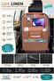 Lux Linen Series Linen Seat Back Organizer Car Interior Organizer Brown