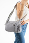 Multi-Pocket Women's Messenger Bag - Fabric Crossbody Bag