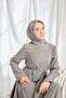 Twill Silk Scarf Monogram Silver