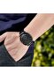 Men's Black Stainless Steel Watch, Leather Band | Trn45mm - 2