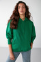 Ida Basic Oversize Green Sweatshirt - 3