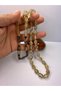 8/12 mm in Size, Designed with Tassels, Gold Leaf Plexiglass, Airplane Glass Prayer Beads - 2