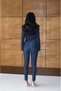 Women's Dark Blue Troklu High Waist Skinny Narrow Leg Troklu Dark Blue Jean Trousers - 5