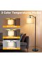 Modern Gold Floor Lamp | Fabric Shade Metal Standing Lamp for Living Room, Lounge & Bedroom | LGY-99018 - 2