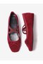 Wine Velvet Mary Jane Shoes - 5
