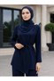Asymmetrical Cut Tunic Stylish Design Trouser Suit Outfit - 2