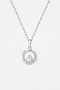 Silver Color Round Zircon Stone Elegant Women's Necklace - 6