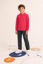 Unisex Kids 2-Piece Long Sleeve Polo Collar School T-Shirt - 3