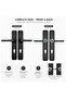 Matte Black Door Handle Set with Long Backplate, Modern Interior Door Lever with Lock Hole, Heavy-Duty Hardware Pack for Bedroom, Bathroom, and Office (Front & Back Pair) - 4