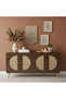 Modern Rattan Cane Webbing Buffet Cabinet with High Quality Design