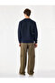 Crew Neck Long Sleeve Ribbed Basic Sweatshirt - 4