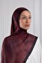 Antique Floral Patterned Soft Shawl Claret Red - 4