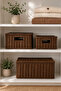 3-Piece Rattan Covered Rectangular Organizer Set for Bathroom, Living Room, Children's Room, Multi-Purpose Basket Set - 6