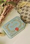 Vintage Mini Metal Box Organizer Blue / Jewelry Box - 2