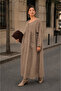 Italian Buttoned Long Sleeve Linen Dress - 3