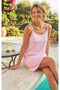 Women's 100% Cotton Strappy Milan Fabric Dress - 2