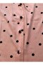 Women's Dot Patterned Front Buttoned Shirt Collared 100% Cotton Milan Pajama Set - 6