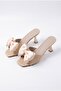 Women's Bow Detailed Slippers Beige