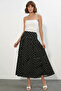 Women's Polka Dot Black Skirt - 4