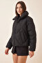 Women's Oversize Black Coat - 4