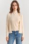 Women's Halter Neck Cream Cardigan with Internal Blouse Detail