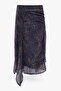 Women's Patterned Asymmetrical Cut Chiffon Skirt - 3