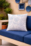 Blue Toile Floral Patterned Decorative Throw Pillow Cover Classic Living Room Decor 43X43 cm - 6